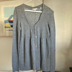 Vince Cashmere Lightweight Gray Button-Up Cardigan S